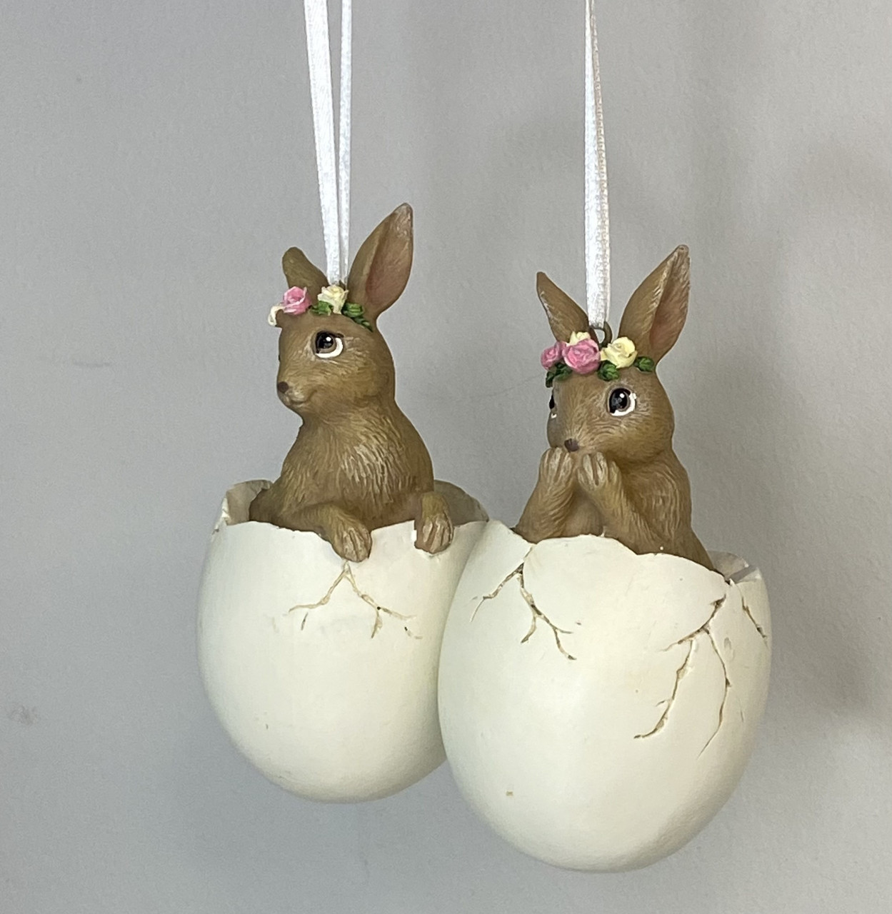 Набір із 2 статуеток Villeroy & Boch Spring Fantasy 5,9х5,9х10,8 см кролики в шкаралупі
