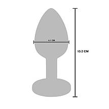 Анальна пробка з вібрацією ToyJoy The Glider, металева, срібна, Large, фото 4