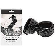 Наручники NS Novelties Wrist Cuffs, чорний, фото 5