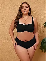 1Купальник 2025 для полных FUBA Дарина 71231 синий идет на наши 52  54 56 58 60 УКР р-ры), фото 3