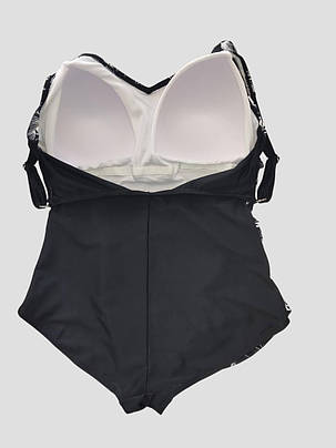 Купальник 2025 слитный 7117 Ксюша синий с белым(В НАЛИЧИИ ТОЛЬКО 54 56 58 60 62 УКР р-ры), фото 2