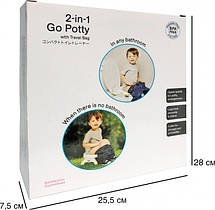Дитячий дорожній горщик-туалет трансформер Potty for Travel 2-in-1 YU227, фото 6