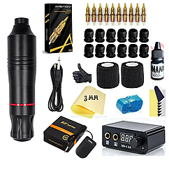 Тату набір для початківців Ambition, тату машинка роторна, MiniTattoo набір для тату майстра.