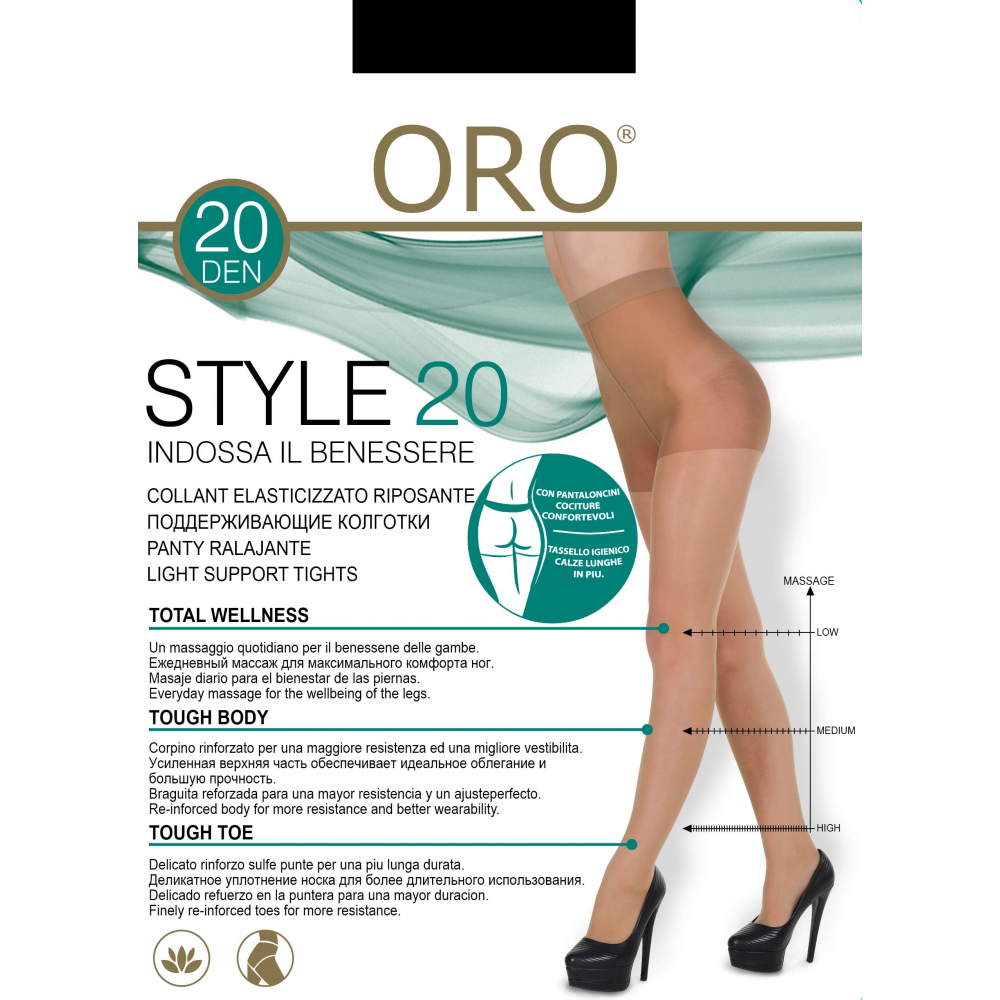 Колготки жіночі ORO STYLE 20 DEN nero 4