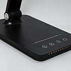 Настільна лампа світлодіодна сенсорна 6 Вт колір каркаса чорний D-6613P BK, фото 3