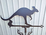 Флюгер Кенгуру пригає, флюгер на дах з металу 2 мм., фото 3