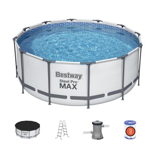 Каркасний басейн Bestway 56420 Розмір 366 х 122 см з фільтр-насосом та сходами.
