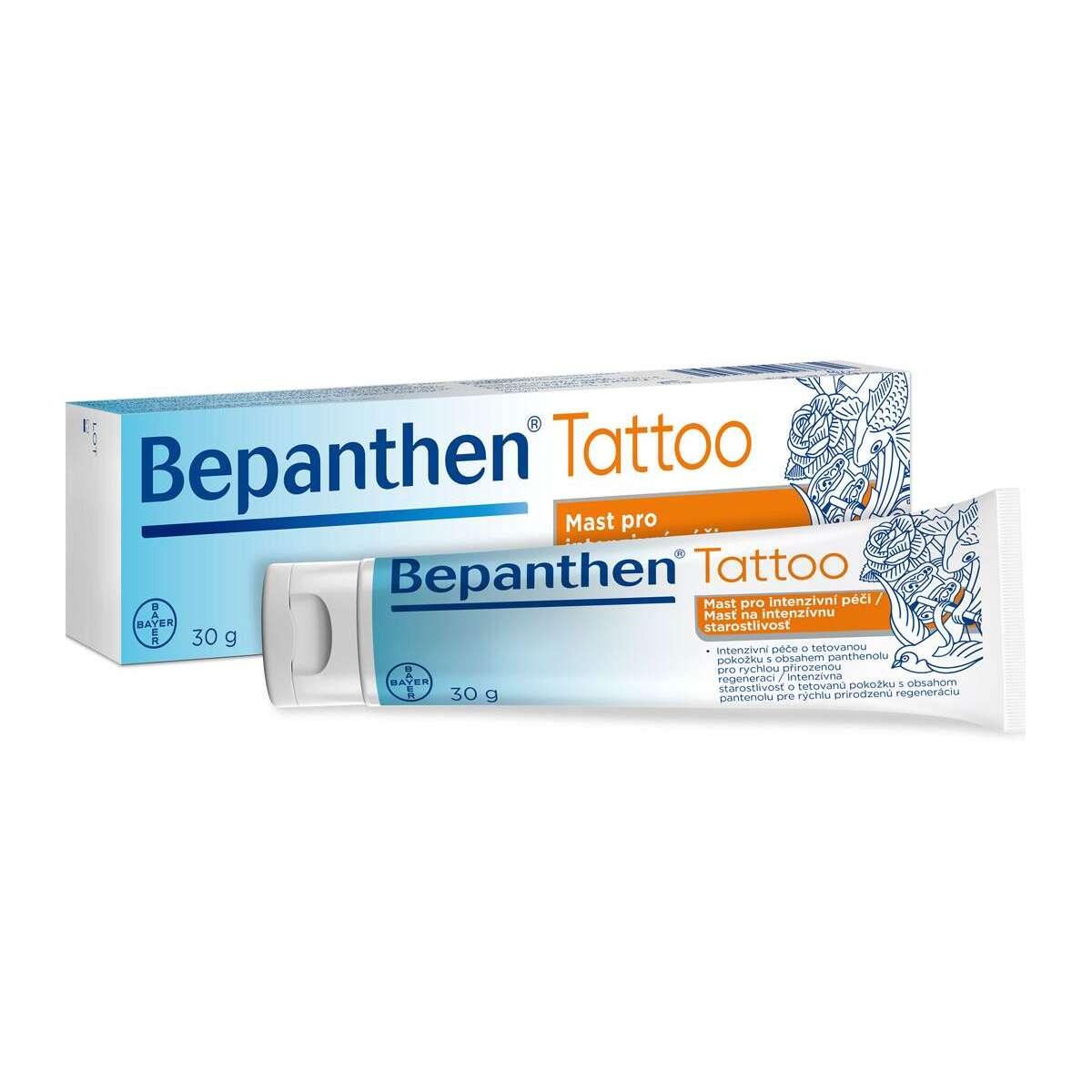 Мазь для догляду за татуюваннями Bepanthen Tattoo Bayer 30 г з загоювальною та зволожуючою властивістю, фото 1