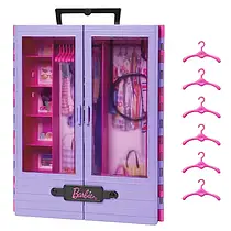 Бузкова шафа валіза для одягу гардероб для Барбі Barbie Closet HJL65