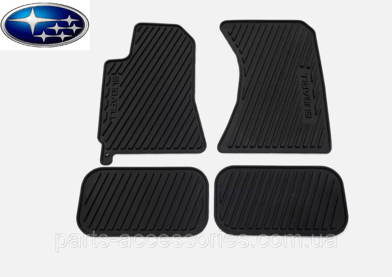 Subaru Forester 2003-2009 Килимки килими гумові коврикі резинові чорні Нові Оригінал