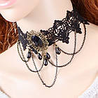 Кольє мереживне з ланцюжками Антуанетта, намисто широке, фото 3