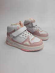 Хайтопи для дівчинки Apawwa 300 ТС pink білі р.28