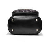 Модний дитячий міні рюкзачок з вушками і стразами для дівчаток | Підлітковий рюкзак з блискітками якісний, фото 3