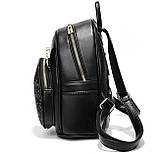 Модний дитячий міні рюкзачок з вушками і стразами для дівчаток | Підлітковий рюкзак з блискітками якісний, фото 4