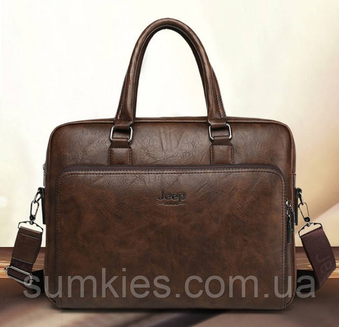 Чоловічий діловий портфель для документів формат А4, чоловіча сумка для планшета ноутбука, фото 1