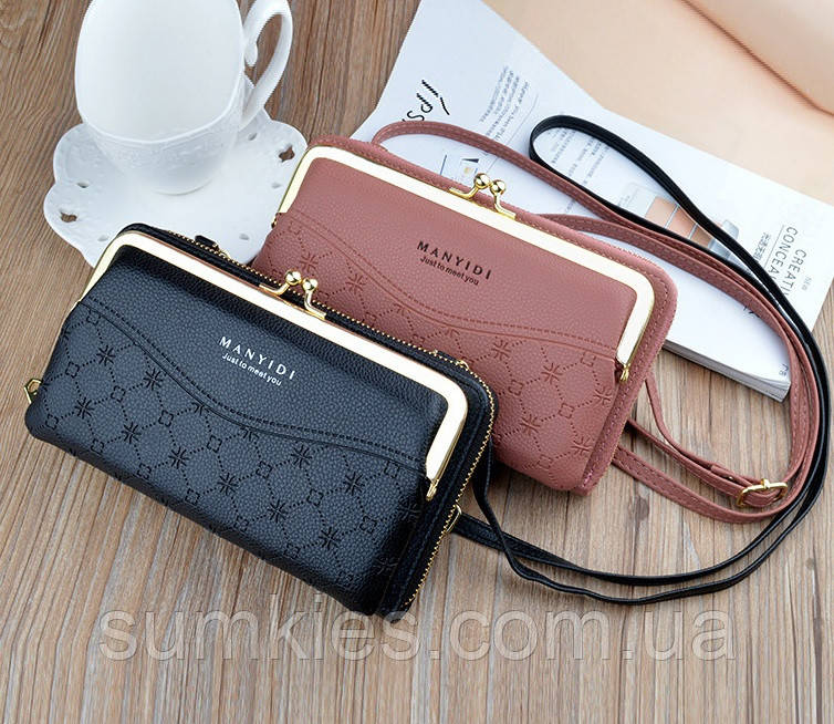 Жіноча сумка клатч на плече, міні сумка гаманець для телефону, фото 1