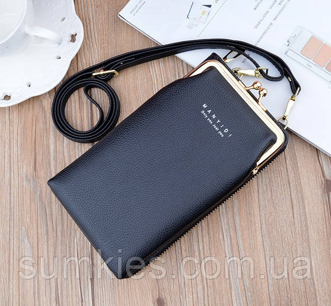 Жіноча сумка клатч на плече, міні сумка гаманець для телефону, фото 1