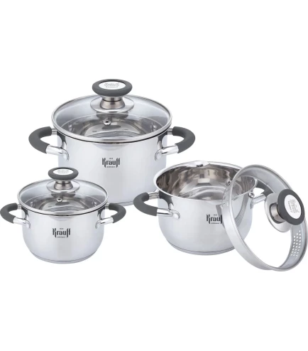 Набір посуду 2 л 4 л 6,5 л) Krauff 26-238-083 Moxie 6 пр.