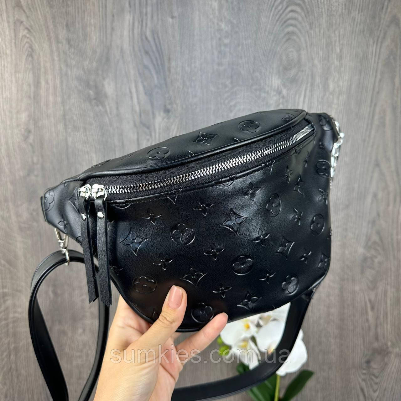 Модна жіноча бананка сумка з тисненням стиль Луї Віто, сумка-бананка для дівчат, фото 1