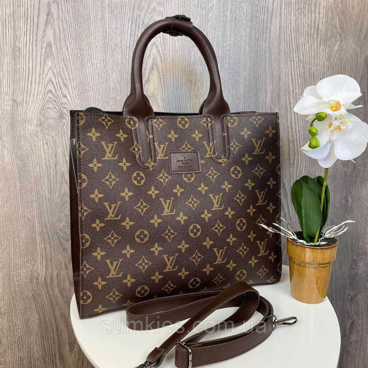 Велика жіноча сумка Луї Вітон люкс сумочка, міська сумка для дівчат через плече, фото 1