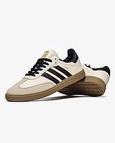 Женские Кросівки Adidas Samba Beige Black / Адидас Самба Бежеві з Чорним, фото 5
