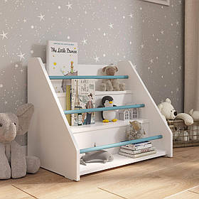 Фігурна полиця для книг на 3 секції, полички для іграшок, дитячі меблі оригінальний стелаж для книг