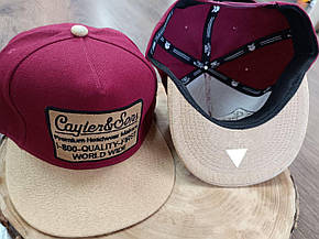 Снепбек Snapback Кепка Бейсболка Сніпбек Cayler No4145 бордова, фото 2