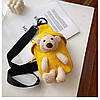 Дитяча нагрудна сумка з ведмедем жовтий, фото 6