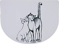 Килимок під миски для котів Trixie Pussy Cats пластиковий 40х30 см (білий)