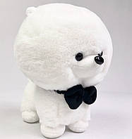 Мягкая плюшевая игрушка Собачка Шпиц 30 см белый