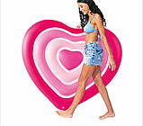 Матрац для плавання Intex 58727 Рожеве серце (155x135x25 см), фото 5