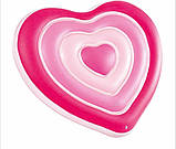 Матрац для плавання Intex 58727 Рожеве серце (155x135x25 см), фото 3