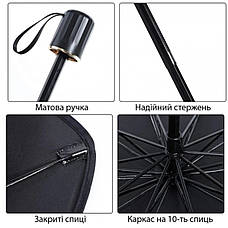 Автомобільна сонцезахисна парасолька на лобове скло Brella Shield + чехол, чорний, фото 3