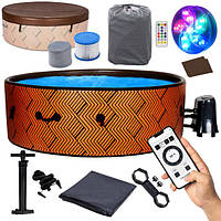 Садове 6-місне джакузі Thunder LOFT - коричневий міцна сумка для перенесення та зберігання спа