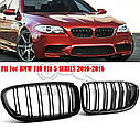 Решітки ніздрі BMW 5 f10-f11 2010-2016 стиль м5 чорний глянець. Бмв ф10 Компле, фото 2