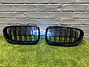 Решітки ніздрі BMW 5 f10-f11 2010-2016 стиль м5 чорний глянець. Бмв ф10 Компле, фото 3