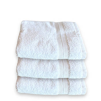 Рушник махровий для рук та обличчя 50х90 | Рушник від виробника "Королева Ночі" | Білий