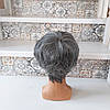 Перука коротка із натурального волосся сивий мікс 0701 HH- 51, фото 3