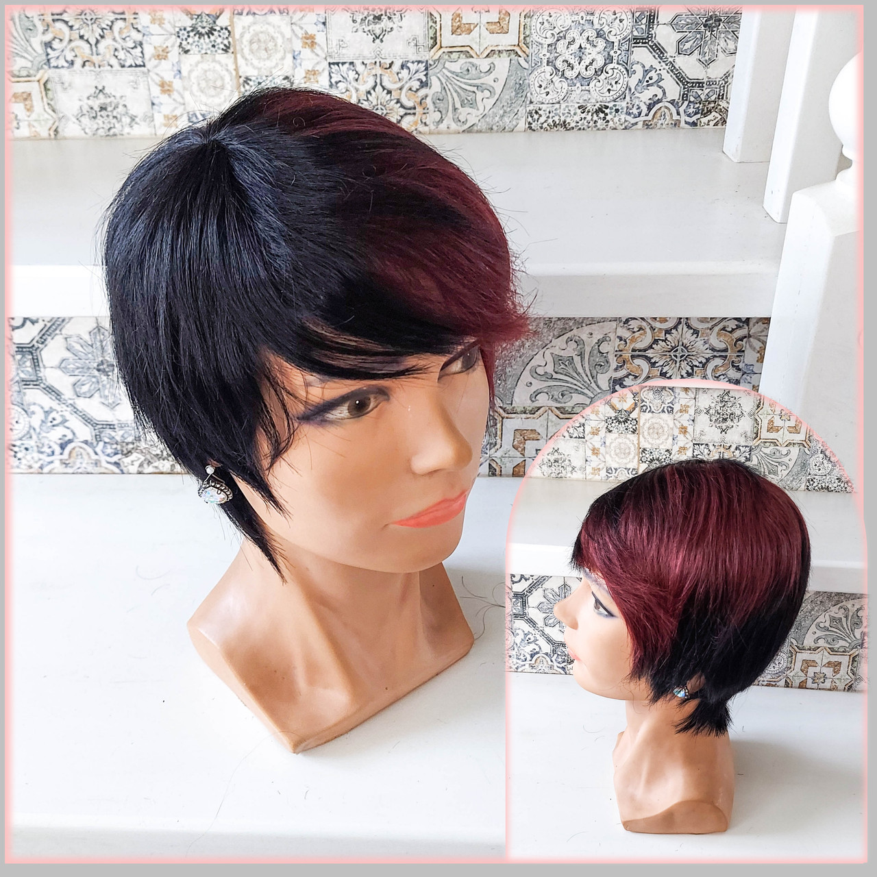 Перука з натурального волосся коротка KRIS-1В/99T, фото 1