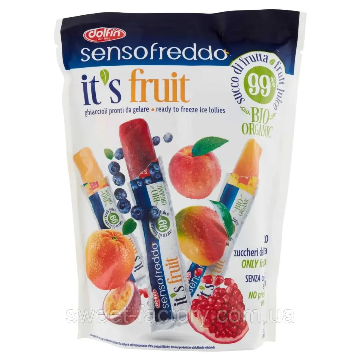Фруктовий лід Dolfin Sensorfreddo Fruit Ice Pops 10s 400ml