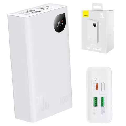 Power bank Baseus Adaman, 20000 мАг, 30 Вт, білий