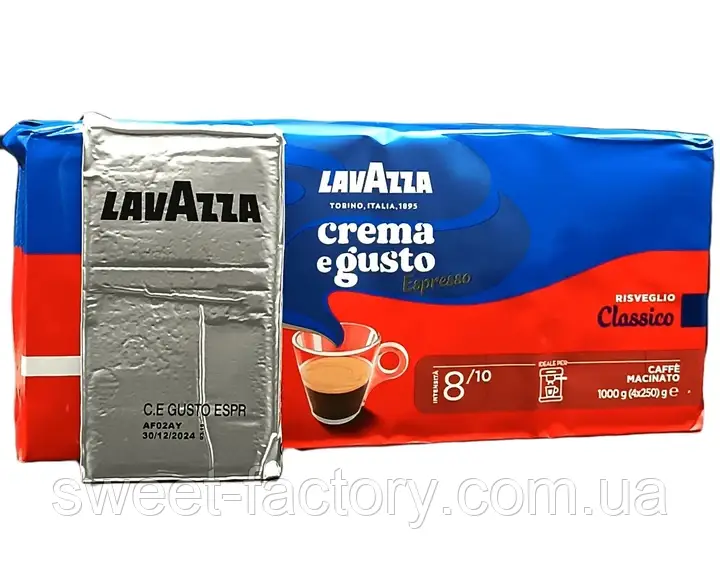 Кава Lavazza Crema e Gusto Espresso Classico 4s 1000g