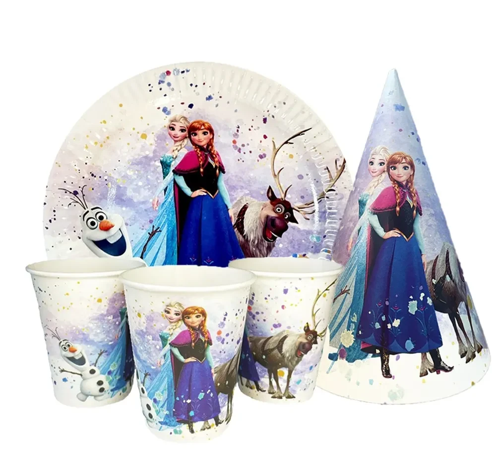 Набір посуду “Крижане серце" на білому