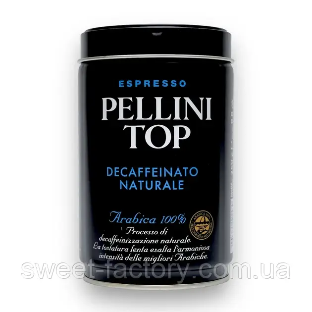 Кава Pellini Top Espresso Arabica Decaffeinate 250g