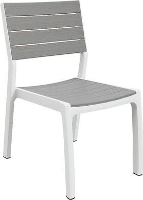 Садовий пластиковий стілець Harmony Armchair 236053 сіро - білий