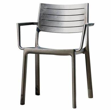 Стілець пластиковий Metaline Armrest 249183 чугун (247276)