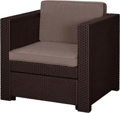 Пластикове крісло для саду Provence armchair 234190 коричневий