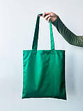 Зелена торба лаваста щільна без друку  Розмір: 35см х 38см, фото 3