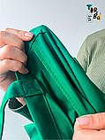 Зелена торба лаваста щільна без друку  Розмір: 35см х 38см, фото 4