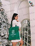 Зелена торба лаваста щільна без друку  Розмір: 35см х 38см, фото 10